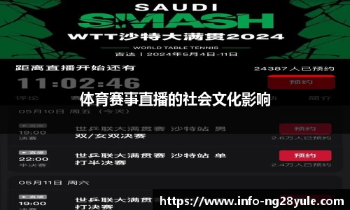 体育赛事直播的社会文化影响